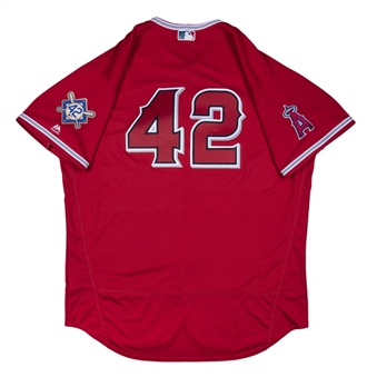 2018 Albert Pujols Game Used Los Angeles Angels Jackie Robinson Day #42 Alternate Jersey (MLB Authenticated)